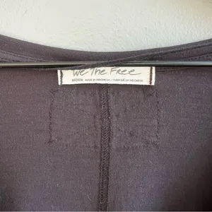 Free People Fresh and Clean Long Sleeve Tee in black Size Medium thumbnail 6