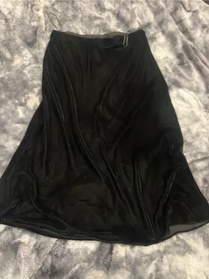 Ralph Lauren Black Velvet A-Line Skirt thumbnail 1