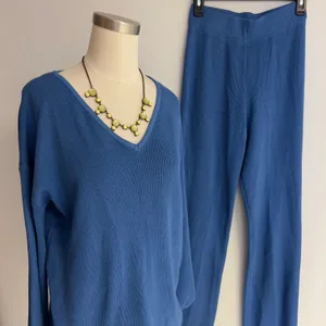 Oversized Lounge Knit Sweater+Pants Set NWOT thumbnail 1