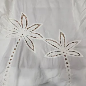 HEMANT AND NANDITA Lani Palm Mini Dress in White XS thumbnail 12
