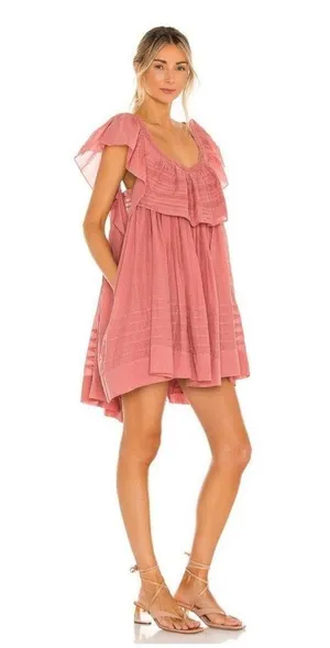 Free People Hailey Babydoll Ruffle Mini Dress thumbnail 1