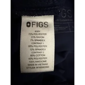 Figs Zamora Jogger Womens Small Blue Performance Hospital Nursing #CD14-1 thumbnail 3