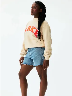 NEW Parke X Dunkin Varsity Mockneck Latte Size XXL Sweatshirt thumbnail 2