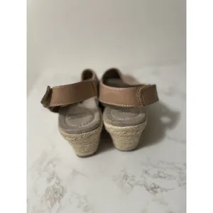 Earth Origins Wedge Sandals Women 6.5 Tan Woven Espadrille Comfort thumbnail 5
