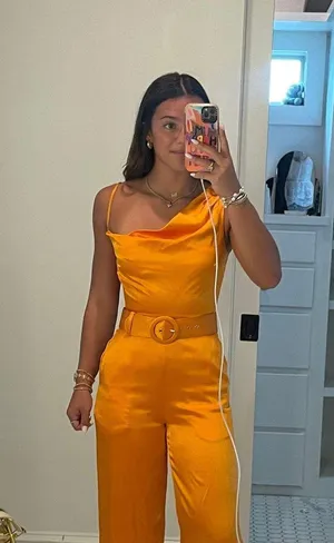 Nicholas Orange Jumpsuit Size 00 thumbnail 1