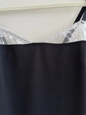 Madden Girl Black and White Bodycon Lace Trim Mini Dress, Size Medium thumbnail 13