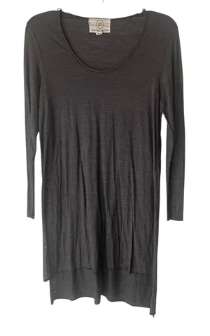 Anthropologie Sloane Rouge Large‎ Sheer Minimalist Grey Oversized Tunic Blouse thumbnail 1