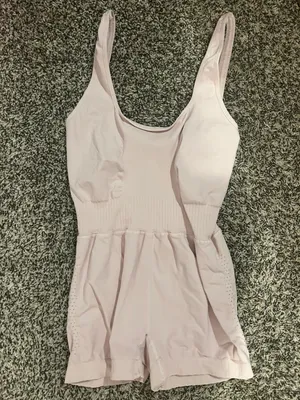 Free People Pink Good Karma Runsie thumbnail 2