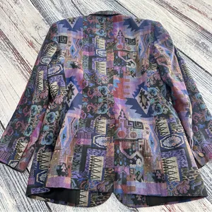 Vintage “Attitude” Women's Multicolor Southwest Patterned Blazer thumbnail 4