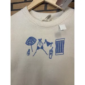 Happily Grey Cream‎ Beach Theme Crop Sweater With Bracelet Set Size Small thumbnail 3