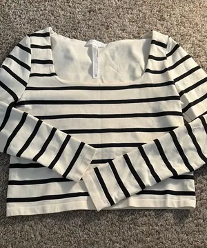 Altar'd State Striped Top Long Sleeve thumbnail 1