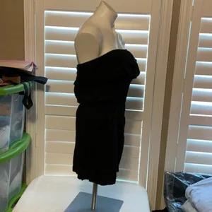 Papaya Black Ruched Strapless Bodycon Dress thumbnail 2