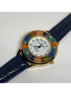 Vecchia Venezia women's quartz colorful Murano glass millefiori bezel running thumbnail 2