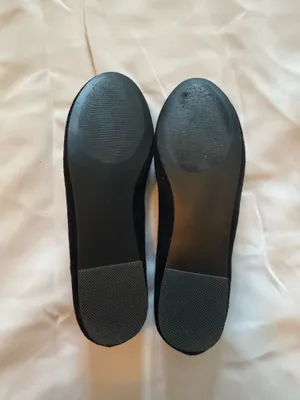 Pretty Little Thing Black Suede Ballet Flats with Bow thumbnail 4