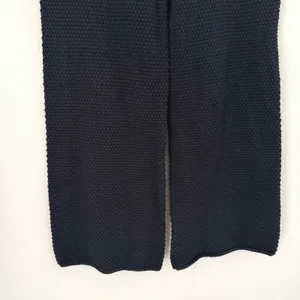 Free People Beach Hailee Waffle Stitch Black Wide Leg Pants Women XS Chunky Knit thumbnail 5