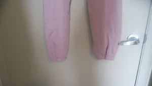 PINK Victoria's Secret outline pink on left leg jogger sweatpants in lilac light purple size medium. thumbnail 4