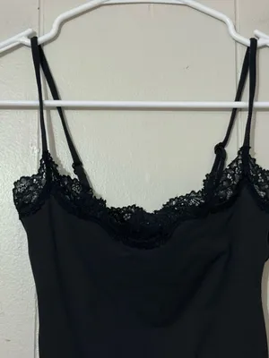 SKIMS Fits Everybody Lace Cami Bodysuit Black Onyx XXS thumbnail 3