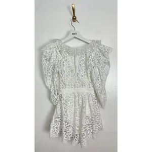 FOR LOVE & LEMONS Santo Romper in White Size XX-Small NWT thumbnail 10