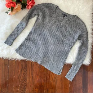 American Eagle Grey Sweater V-neck thumbnail 1