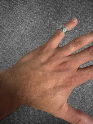 Vintage Silver Ornate Pattern Ring Size 5.5 thumbnail 6