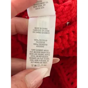 Aerie Red Cable Car Quarter‎ Zip Sweater Medium thumbnail 8