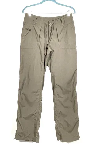 North Face Women's Hiking Pants Size 4 Beige Roll Tab Convertible Pant Pockets thumbnail 1