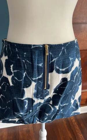 J.Crew Patterned Cotton Skirt thumbnail 2