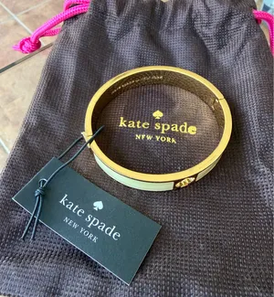 Kate Spade Bracelet - white and gold bangle thumbnail 5