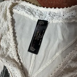 Free People New Romantics Boho Gypsy Ikat Crochet Lace Gauze Trim Boho Midi Dress XS/TP thumbnail 3