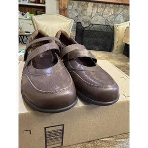 David Tate Women's Gentle Mary Jane Flat Sneaker Brown Size‎ 10.5 Medium thumbnail 5