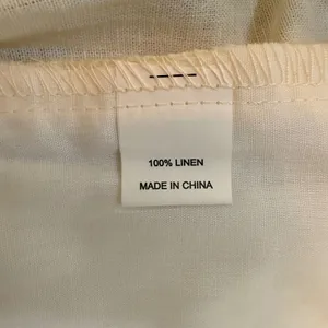 Cream 100% Linen Straight Leg Pants Coastal Summer Trousers Womens Medium thumbnail 5