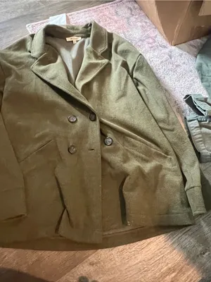 Madewell Olive Green Double-Breasted Women's Peacoat thumbnail 1