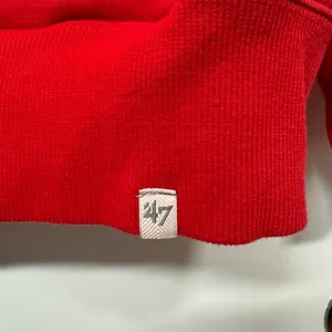 47 Brand Chicago Blackhawks Red Pullover Quarter Zip Sweatshirt Womens Size Small thumbnail 4