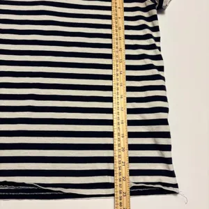 Ralph Lauren Sport T-Shirt Women Large Navy White Striped V-Neck Pima Cotton thumbnail 5