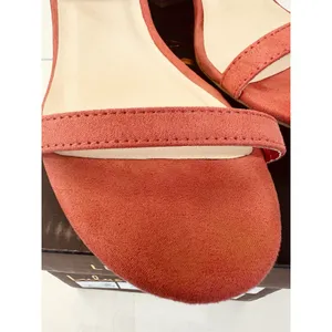 Lulus Julie Color Coral Rose Suede Ankle Strap Block Heels Sandals Size‎ 7 thumbnail 6