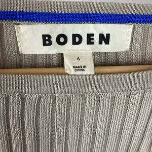 Boden Tan Ribbed Knit Long Sleeve Vintage Sweater Top S thumbnail 5