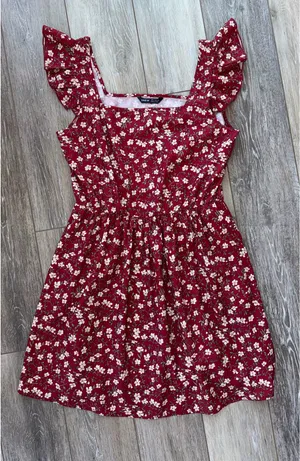 SheIn Red floral sundress thumbnail 1