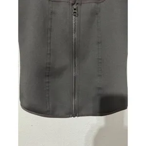 Womens Black Waist Trainer Vest Shapewear Zipper Hook Closure Large L Faja‎ thumbnail 8