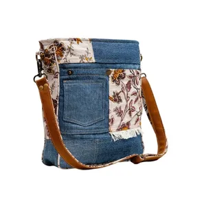 NWT Boho Western Patchwork Floral and Denim Rednoize Shoulder Bag thumbnail 2