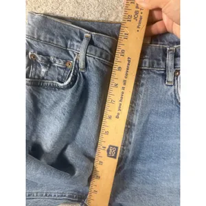 AGOLDE Nico High‎ Rise Denim Blue Jeans Size 26 Raw Hem Button Fly Distressed thumbnail 12