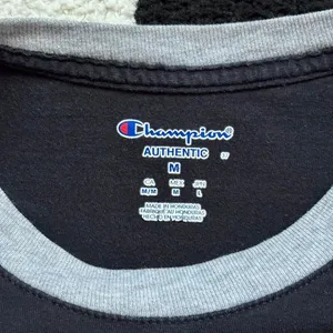 Champion Black and Grey Ringer Tee M thumbnail 3