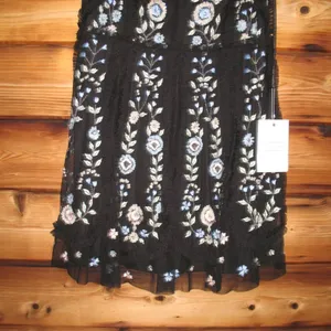 Mac Duggal 9135 Womens Black Sleeveless High Neck Embroidered Mini Dress thumbnail 10