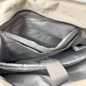 VASCHY Beige Quilted Tote Bag‎ with zipper thumbnail 8