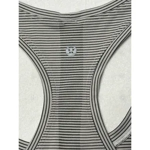 Lululemon Swiftly Tech Racerback Tank Top 10 Gray Stripe “Crush the Distance” thumbnail 4