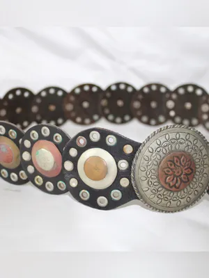 Black & Brown Concho Western Boho Statement Belt thumbnail 5