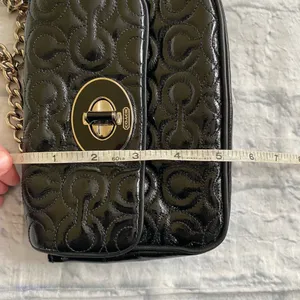 Coach mini shoulder/crossbody bag w/twist latch closure w/satin inner lining 6.5”x5” thumbnail 10