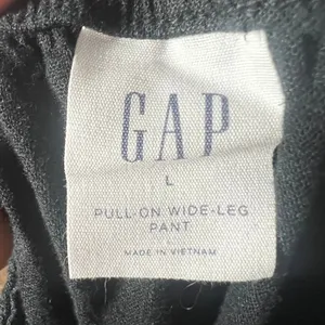 Gap Pull On Wide Leg Pants Women's Large Black Linen Blend thumbnail 3