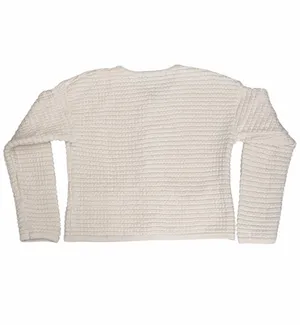 Gap Textured Sweater Jacket in the color Ivory Frost Size XSmall thumbnail 3