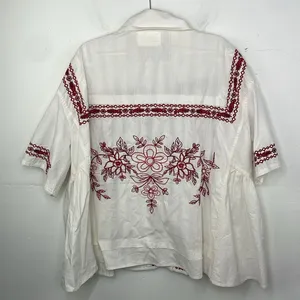 We the Free  Spring Refresh Top In White Embroidered size Large thumbnail 11