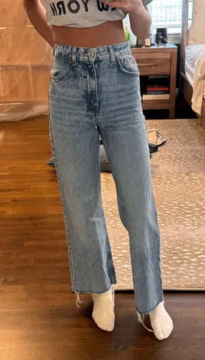 ZARA Straight Leg Jeans thumbnail 1